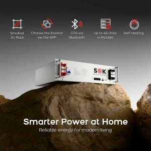 SOK SK48V100N 48V 100Ah 3U rack LiFePO4 battery